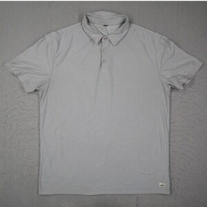 Vuori Strato Tech Polo Mens Large Grey Short Sleeve V188 Performance Shirt